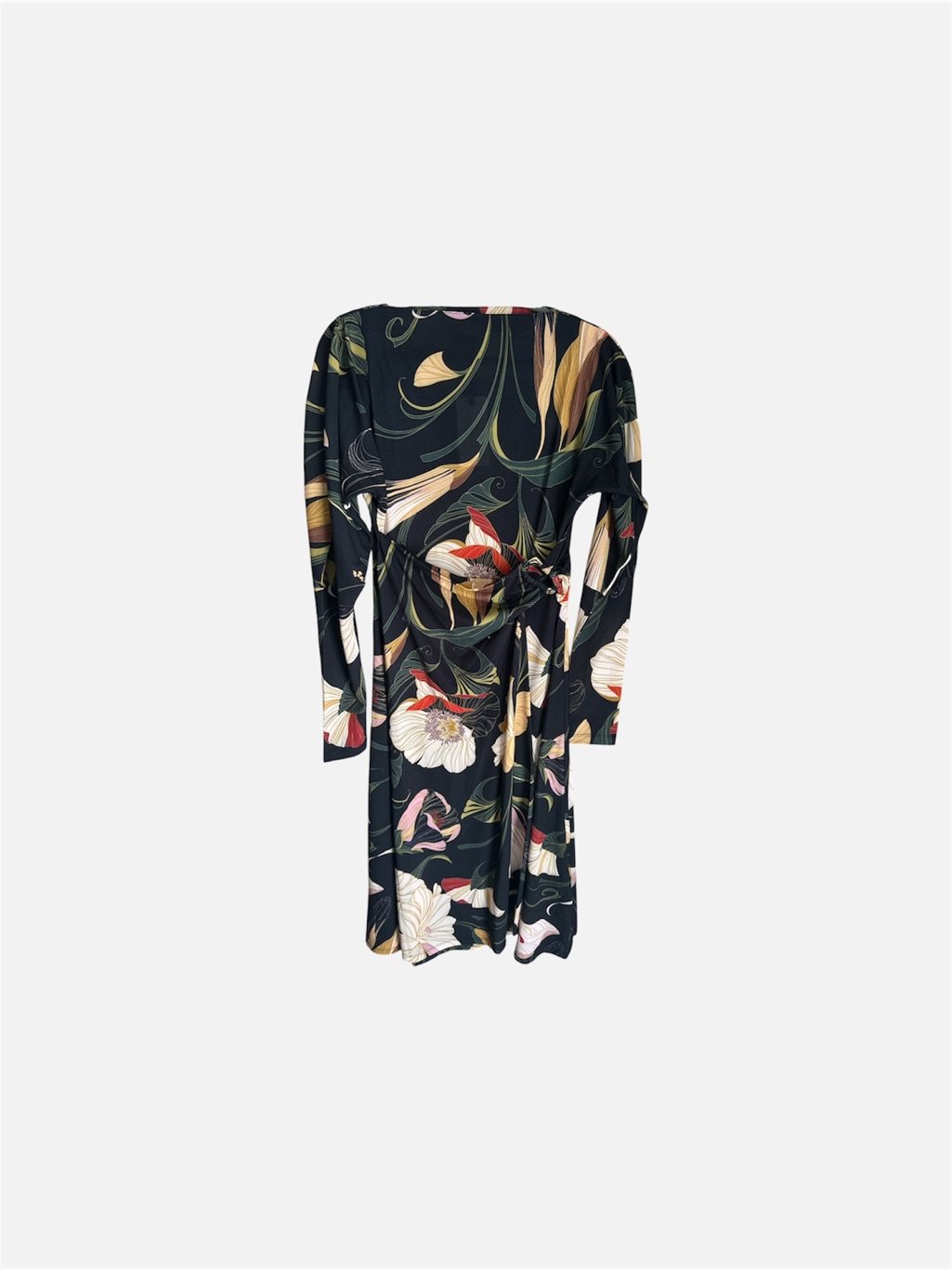 Ted Baker London Black Floral Twist-Detail Maxi Dress